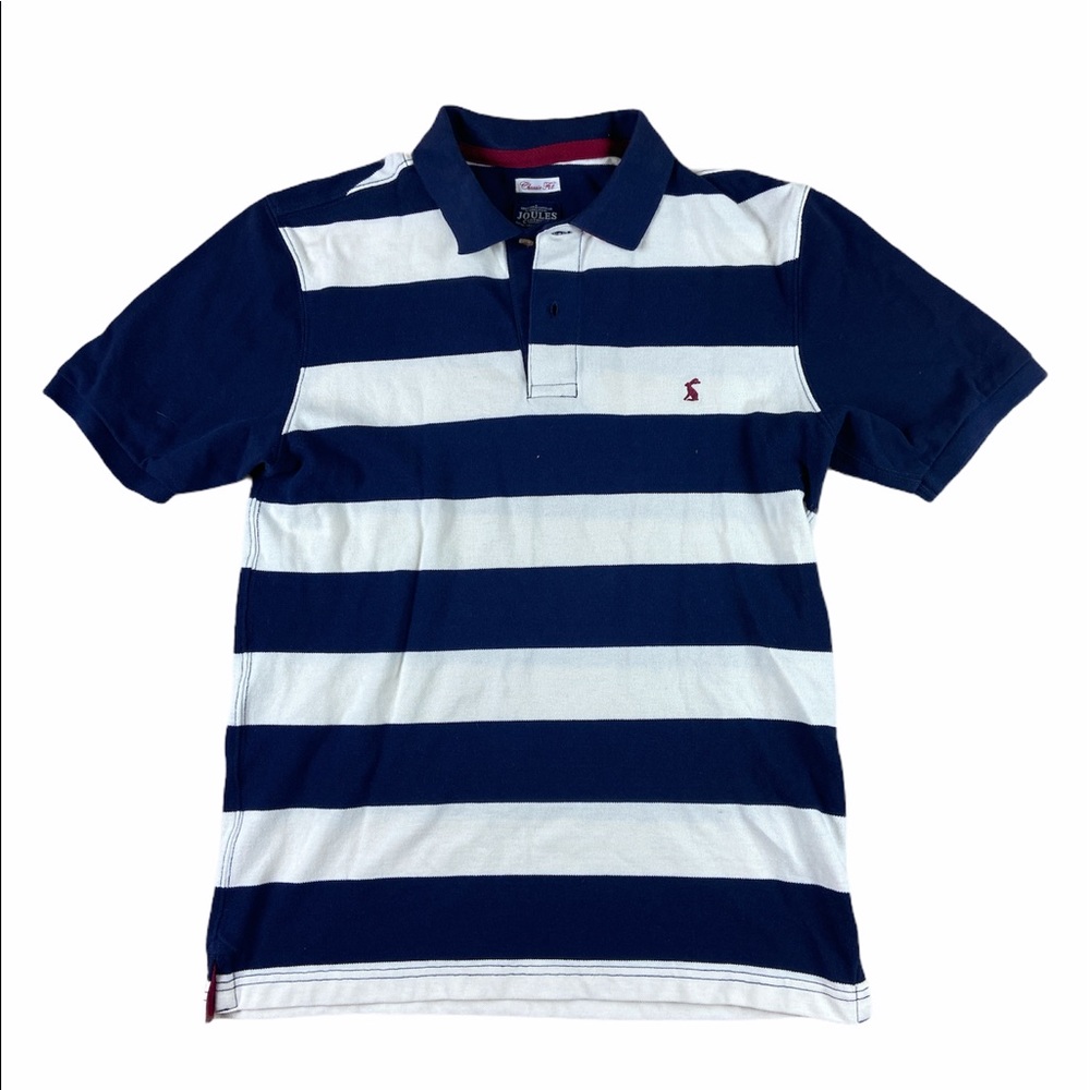 mens joules classic fit striped polo shirt  small